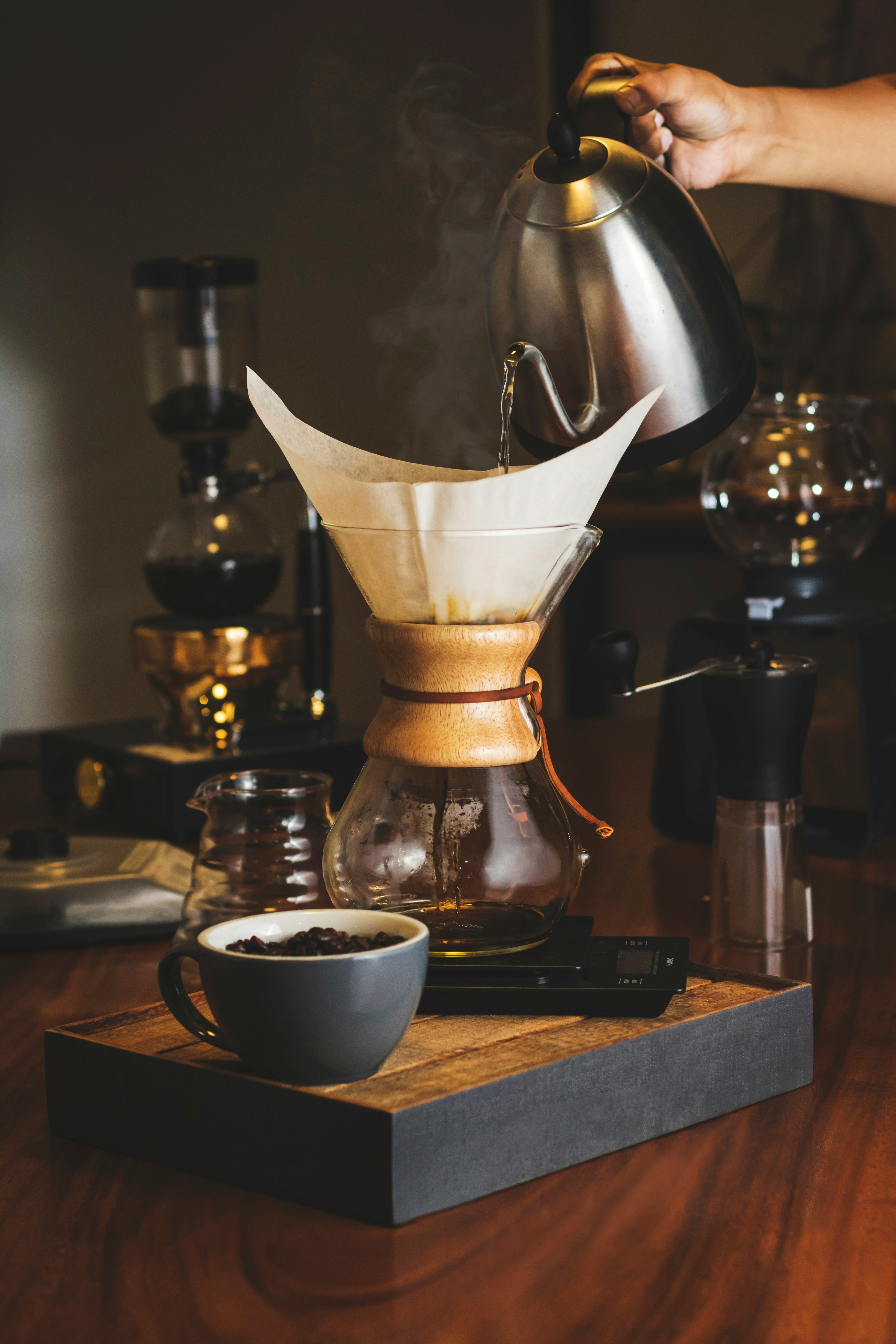 Preparación de café en Chemex